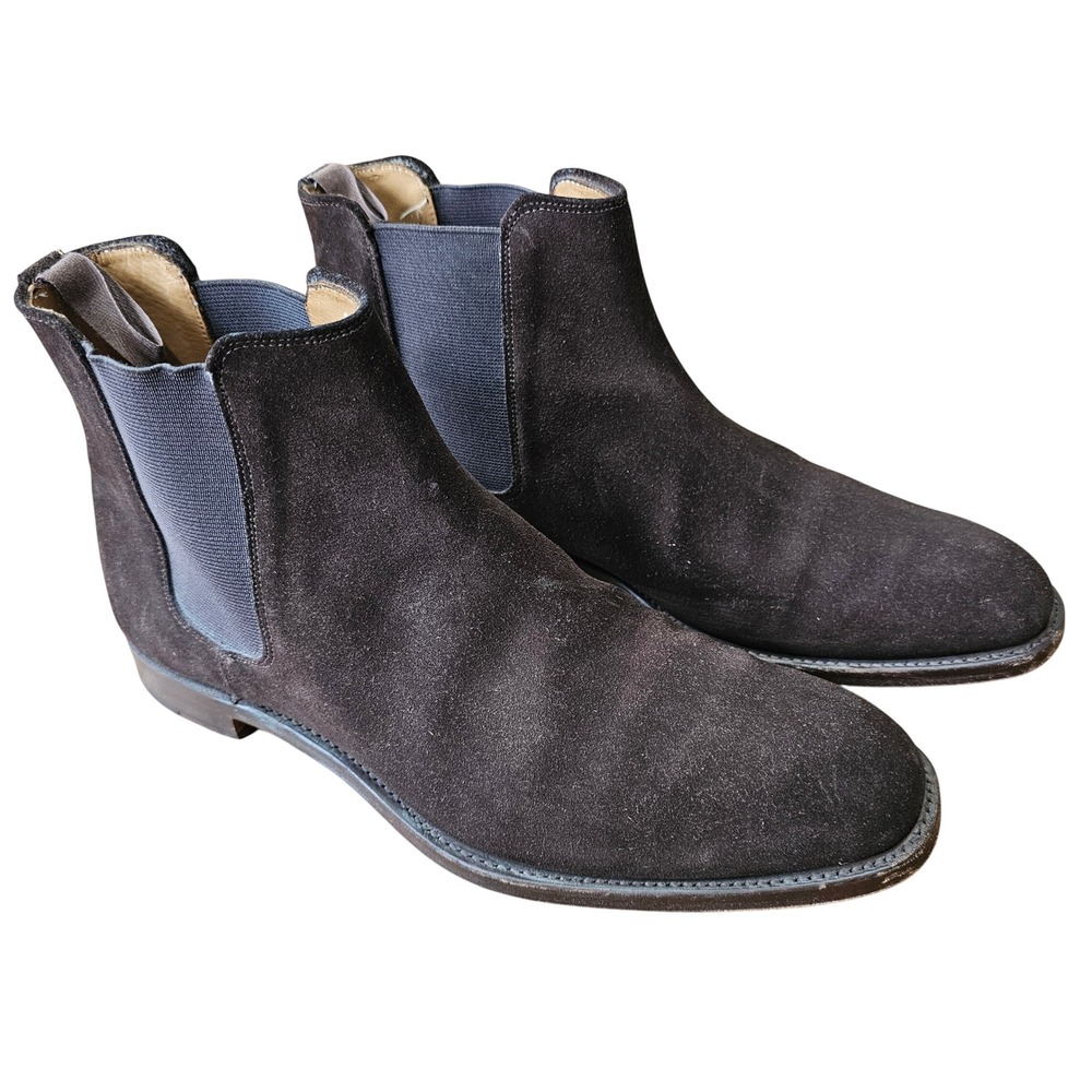 Cheaney Suede Chelsea Boots Mens 10.5 Brown Handcrafted in England 207RC 3485/D